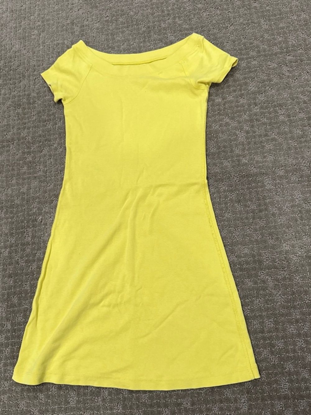 Women's Yellow Off-Shoulder Knit Dress